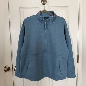 Eddie Bauer Blue Quarter-Zip Pullover